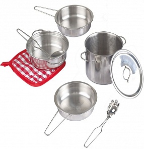 Игровой набор металлической посуды, 8 предметов  (Playgo,  Play 68183)